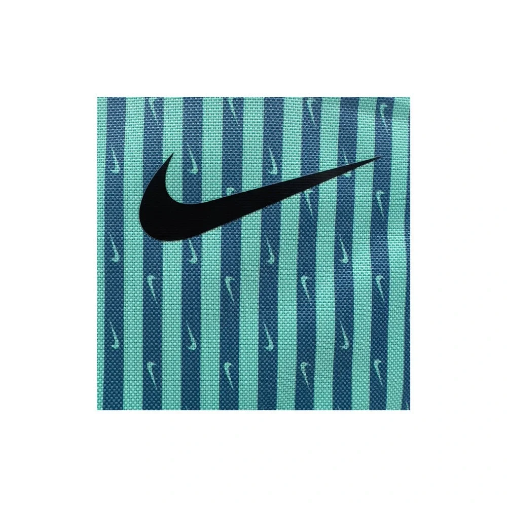 Nike Just Do It Brasilia Mini Backpack Travel Play‎ Teal Blue Stripe FZ2619 NWT